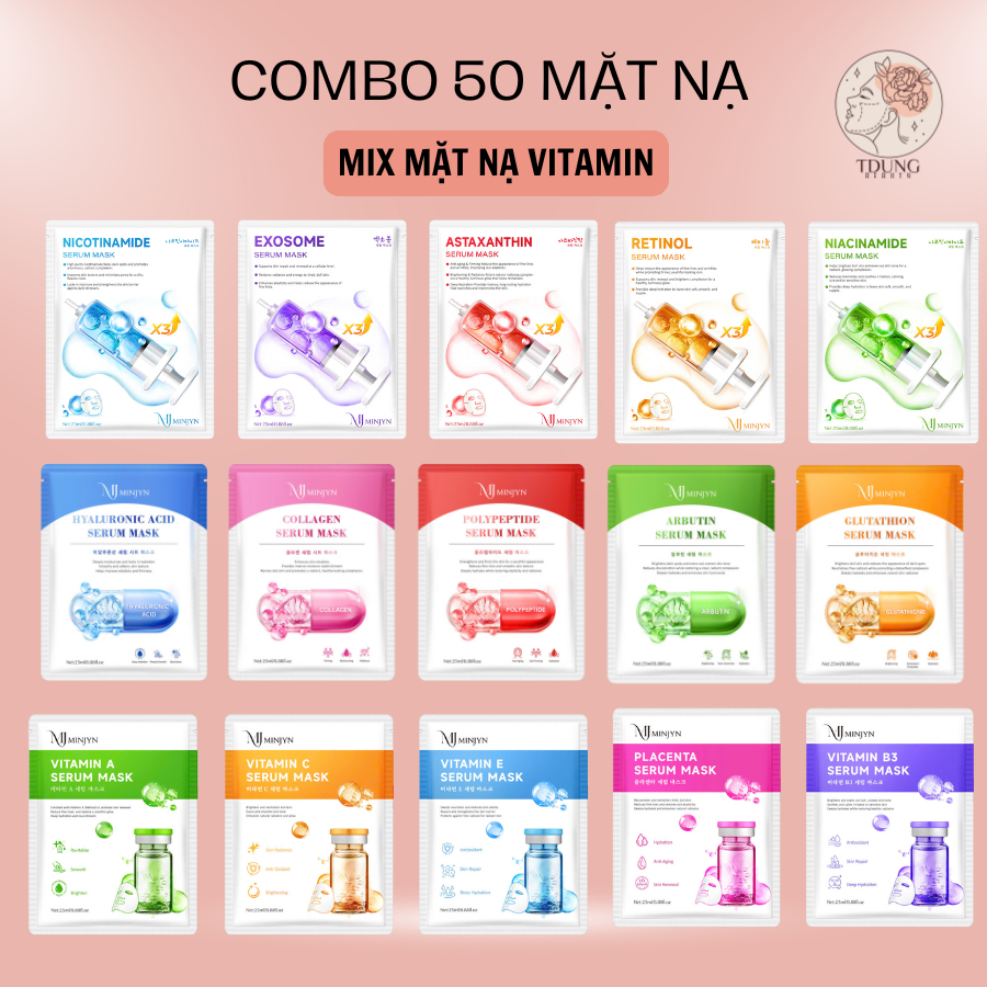Combo 50 mặt nạ dưỡng da cao cấp nội địa trung