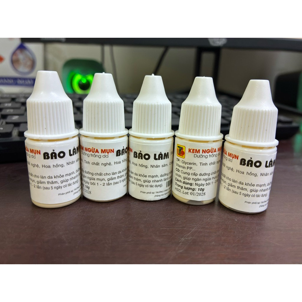 Kem ngừa mụn trắng da Bảo Lâm 10g