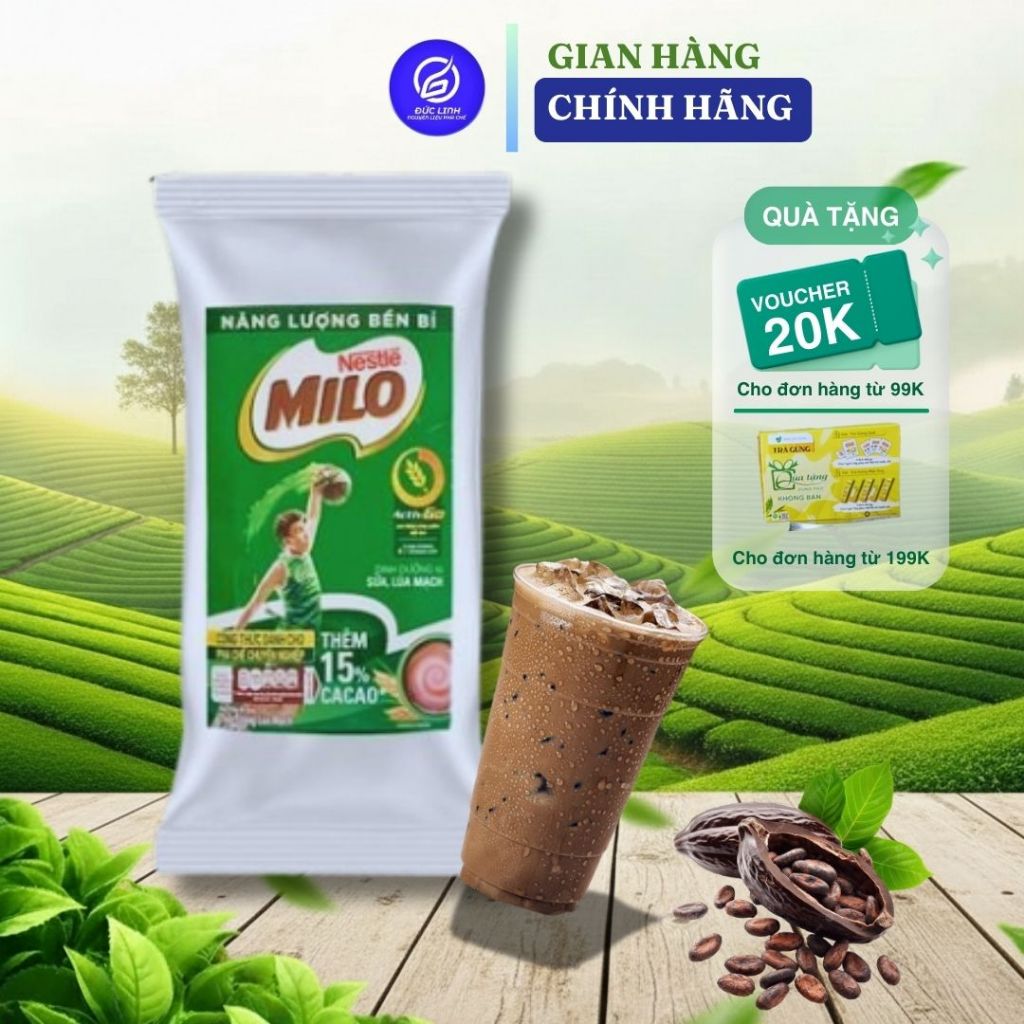 Bột Milo 1kg – Nguyên Chất ( thêm 15% bột cacao)- MỚI - Bột Milo Pha Chế Đồ Uống, Milo Dầm, Milo Đá 