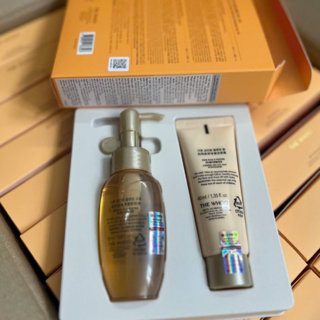 (Tem LG ViNa) Set dầu tẩy trang Sữa rửa mặt Whoo vàng