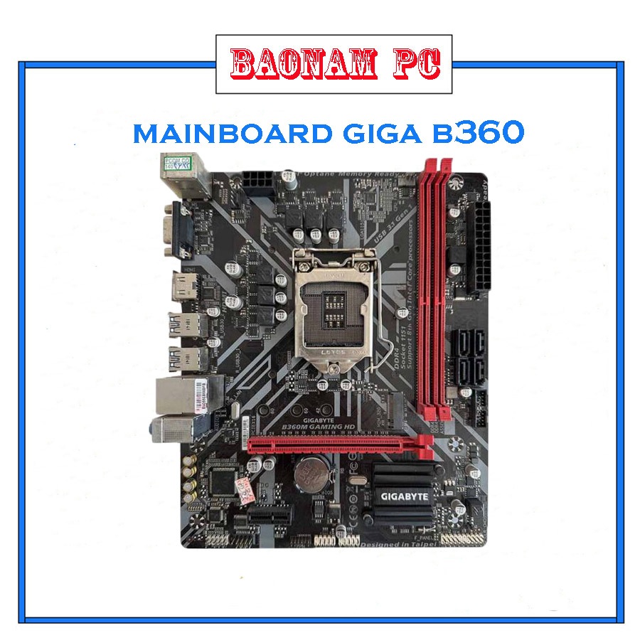 mainboard giga b360 + fe,socket 1151,hàng đẹp,bảo hành 3T.(đã qua sử dụng).