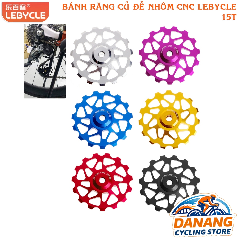 Bánh Răng Pulley Củ Đề Nhôm CNC Xe Đạp LEBYCLE 15T – Nhẹ, Chạy Mượt