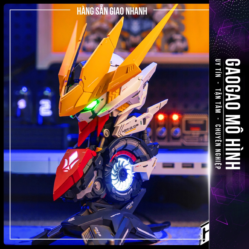 Mô Hình Lắp Ráp Head Bust Barbatos Lupus Rex (KÈM LED + Effect + Decal nước)
