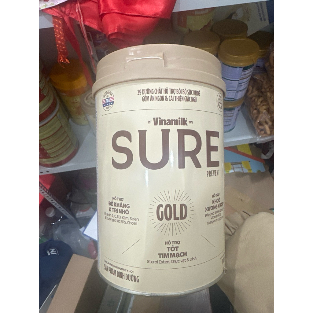 Sữa bột Sure prevent gold 900g date mới