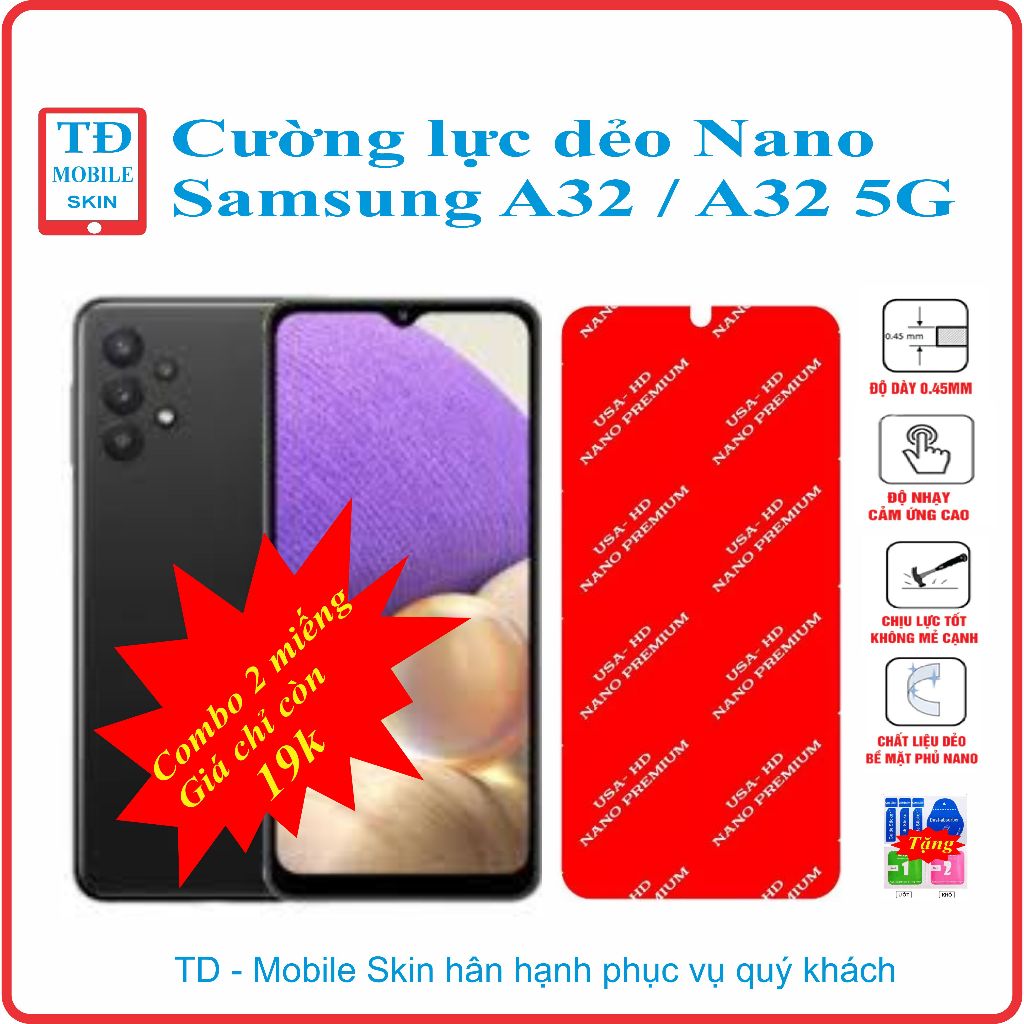 Cường lực dẻo bảo vệ màn hình điện thoại Samsung A32 / A32 5G