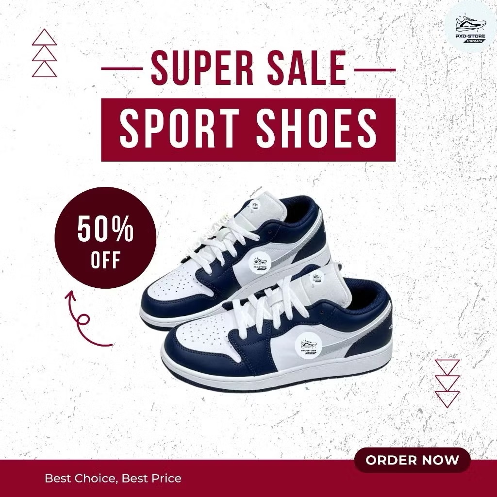 Giày Jd1 low midnight navy nam nữ size 37>43, Giày JD Xanh than nam nữ bản C.cấp fullbox chuẩn