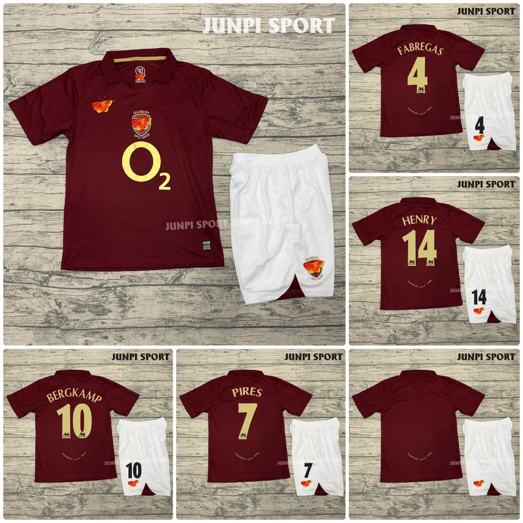 BỘ QUẦN ÁO BÓNG ĐÁ CÂU LẠC BỘ ARSENAL - BẢN 2006 - VẢI THÁI CAO CẤP