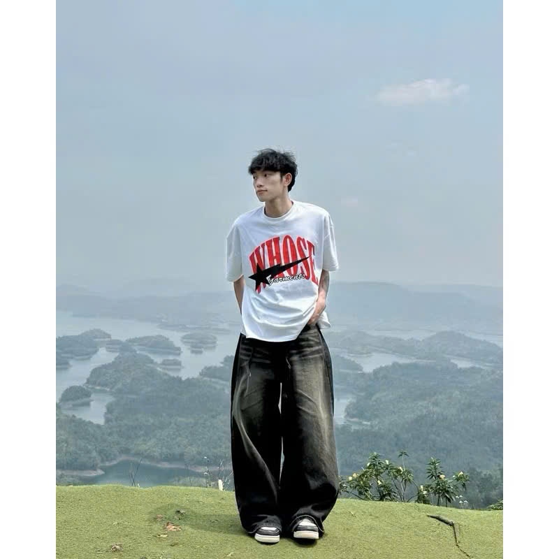 Quần Jean Ống Rộng Unisex Nam Nữ Chất Jean Dày Dặn | BigBuy360 - bigbuy360.vn