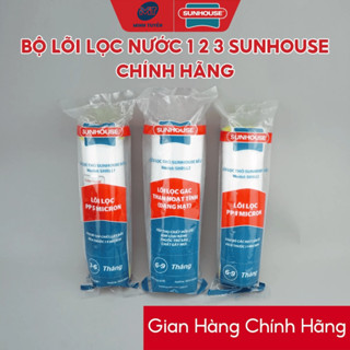 Combo 3 lõi lọc nước số 123 Sunhouse lắp vừa cốc lọc thô 10 inch máy lọc nước RO