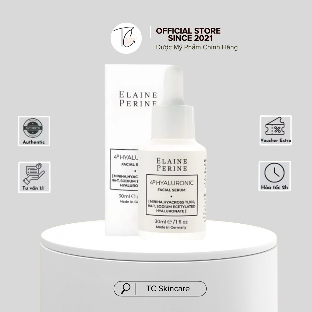 [Công Ty] Elaine Perine Facial Serum 4D Hyaluronic – Tinh Chất Cấp Ẩm Đa Tầng & Làm Mịn Da 30ml