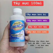 Tẩy mực Kigkog lọ 100ml - Tẩy các vết mực bút bi, bút máy