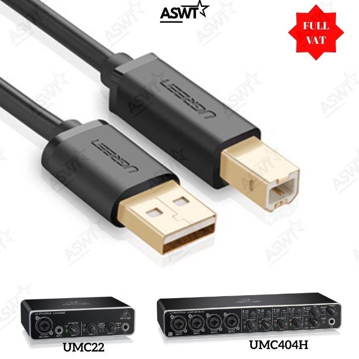 Dây usb cấp nguồn, lấy nhạc cho Sound Card thu âm Behringer U-PHORIA UMC22 / UMC404HD - FULL VÁT