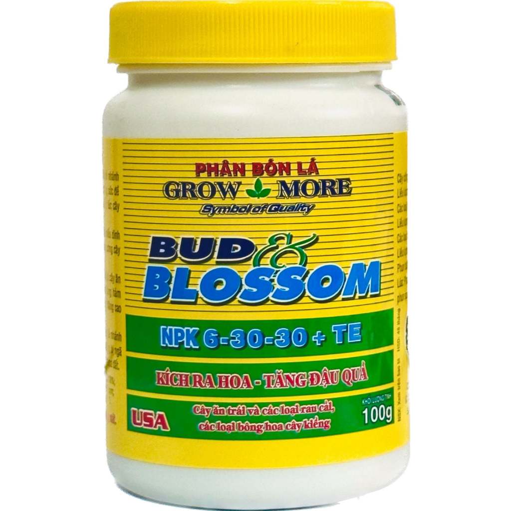 Phân Bón Lá 6-30-30+te Growmore Kích ra hoa - tăng đậu quả - npk 63030 +te bud and blossom hủ 100g