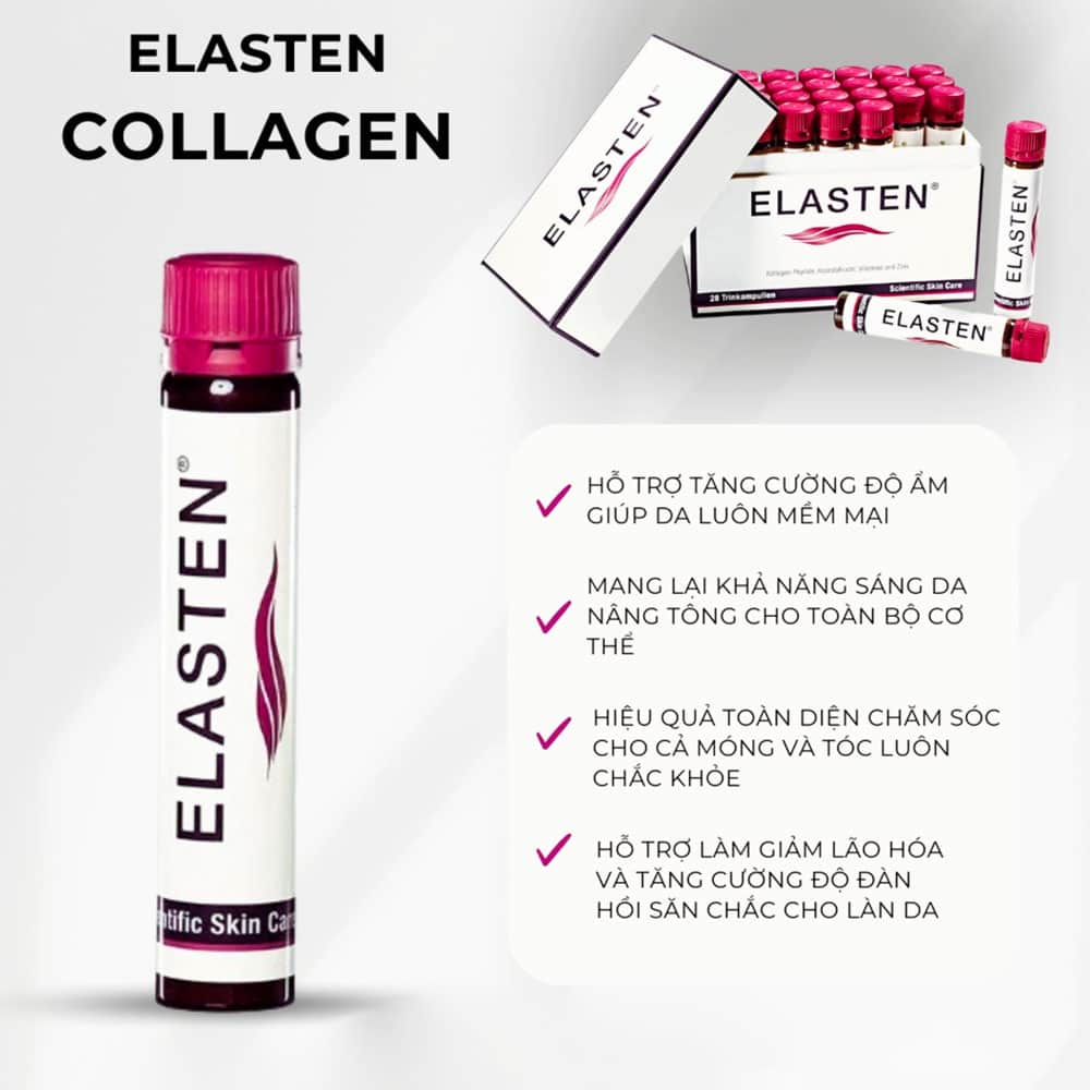 Elasten là thương hiệu collagen dạng nước hàng đầu của Đức