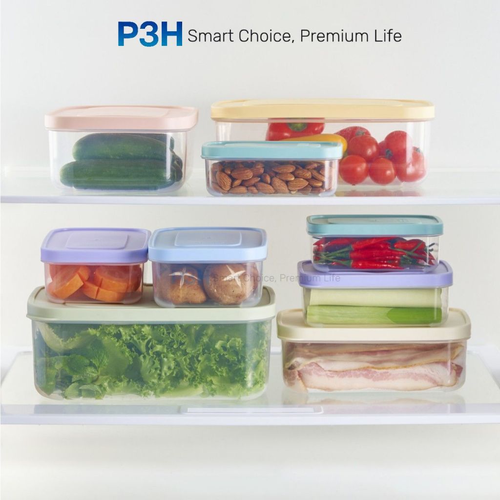 Bộ 6 hộp nhựa chữ nhật đựng thực phẩm Inochi Hokkaido P3H Store