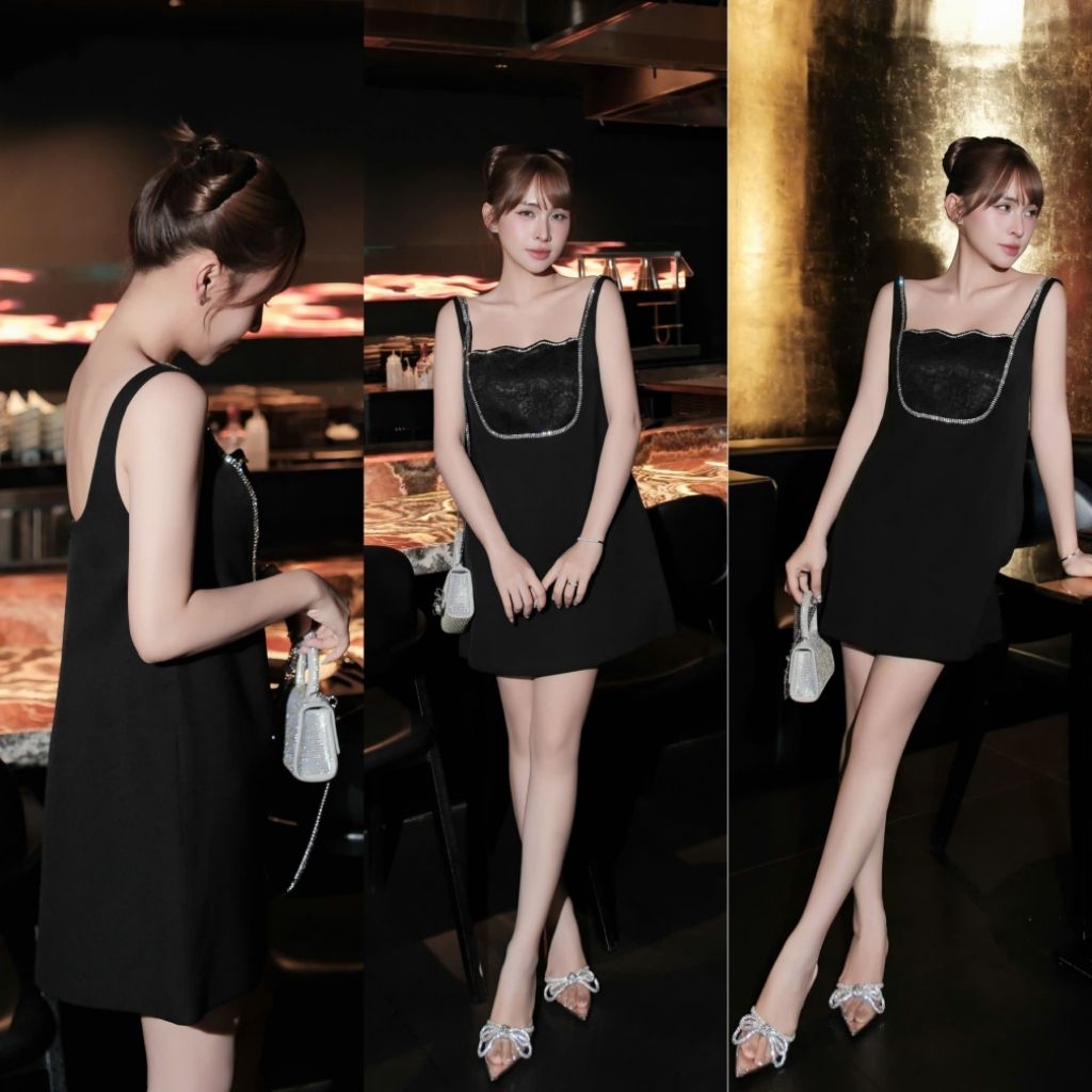 H2STORE - ĐẦM 2 DÂY VIỀN REN BLISS - H26571
