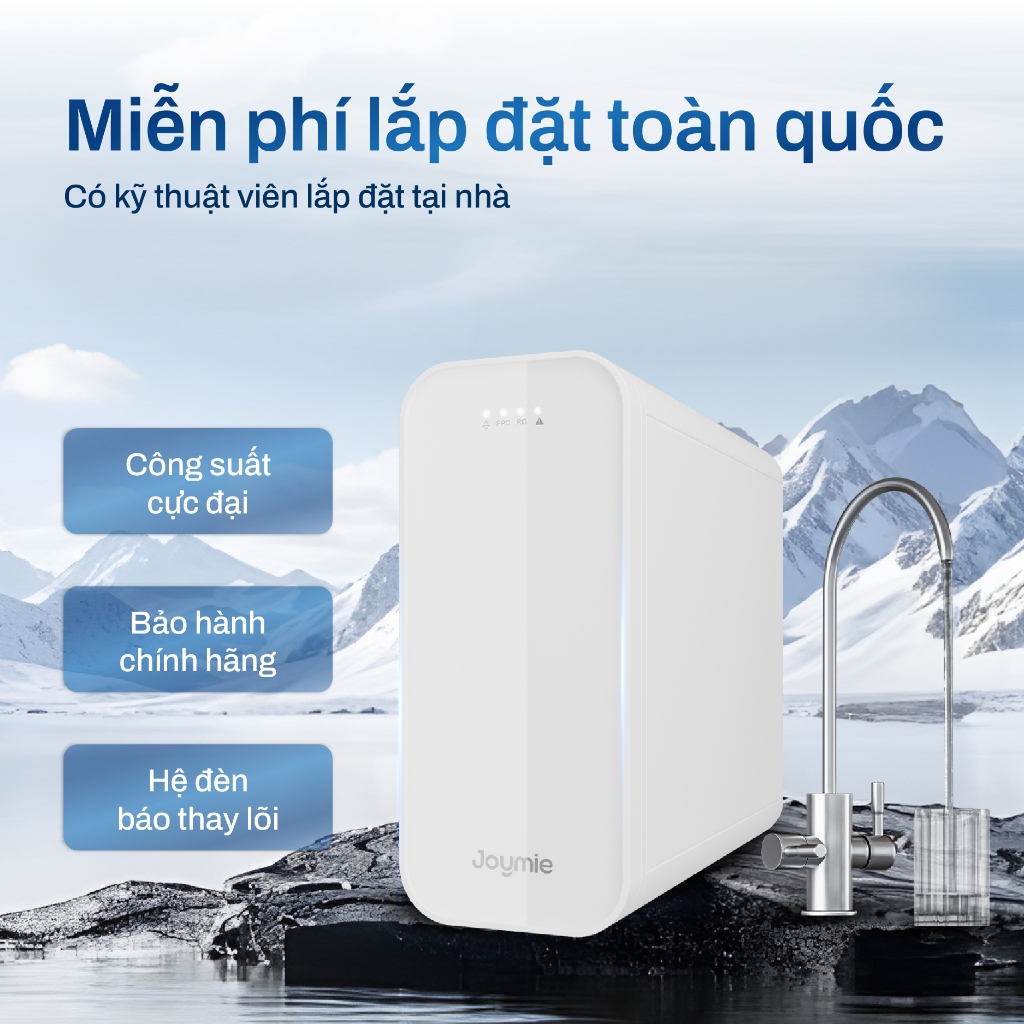 Máy lọc nước RO âm tủ bếp Joymie JM1000G, Miễn phí lắp đặt và bảo hành tại nhà