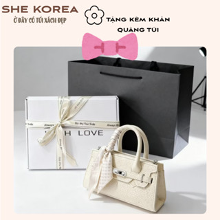 Túi xách nữ cầm tay dễ thương,thiết kế trẻ trung [Tặng Kèm khăn quấn túi ] SHE KOREA