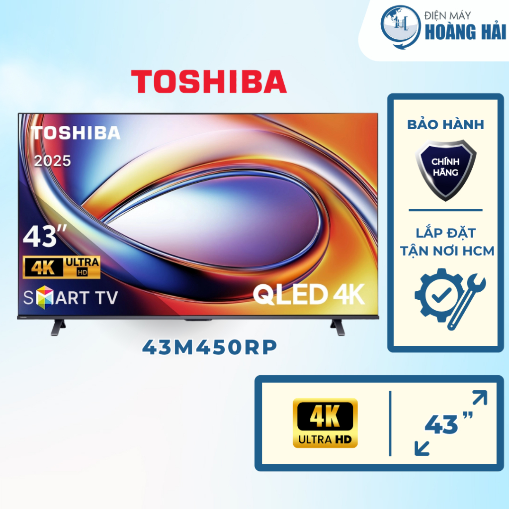 43M450RP | Smart Tivi QLED Toshiba AI 4K 43 inch 43M450RP - Hàng chính hãng 100%