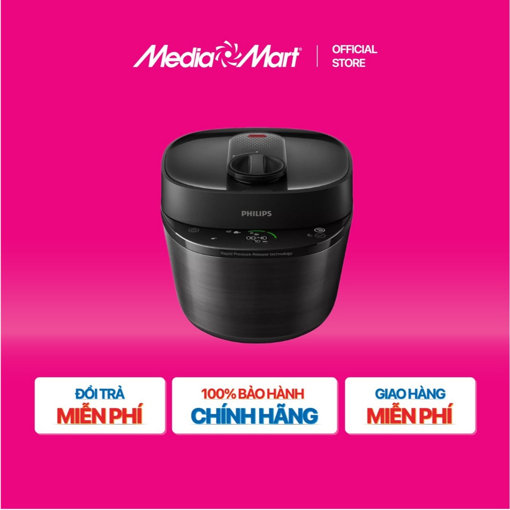 [MediaMart-FREESHIP] Nồi áp suất điện 5L Philips HD2151/66