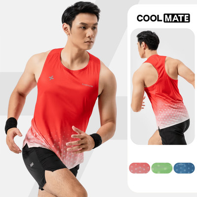 [MUA 2 GIẢM 5%]Áo ba lỗ, Singlet Nam thể thao Chạy Bộ Thoáng Khí Graphic Dot siêu nhẹ, thoáng khí, thấm hút Coolmate