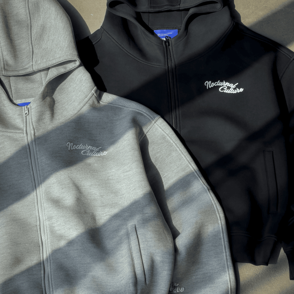 Áo Khoác Hoodie Zip Form Boxy NOCTURNAL Culture Zipper Boxy Hoodie Nam Nữ Unisex Local Brand | BigBuy360 - bigbuy360.vn