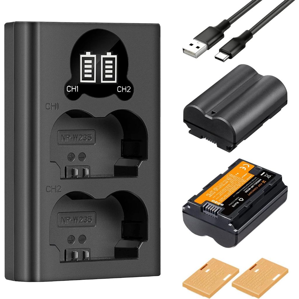 Bộ pin và sạc K&F Concept NP-W235 dành cho máy ảnh Fujifilm XT4 / XT 5 / XH 2 S / XS 20 / XH 2 ...