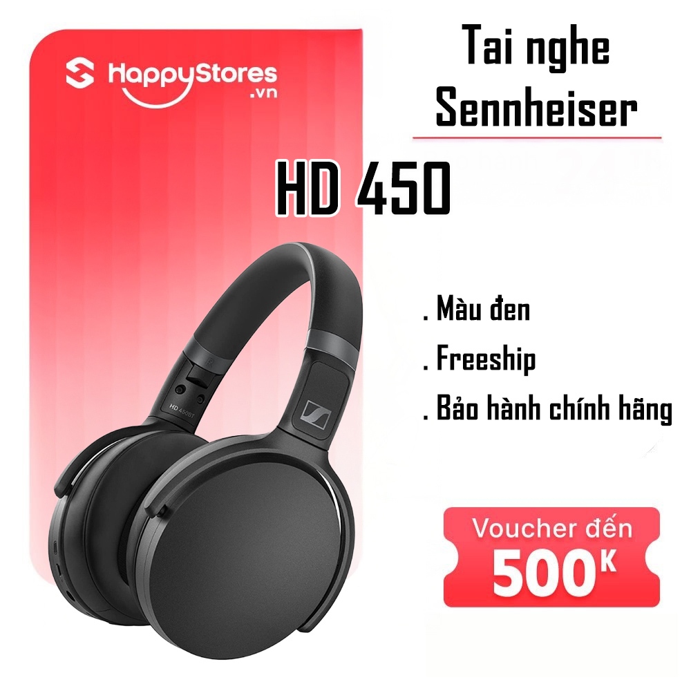 Tai nghe chụp tai bluetooth chống ồn SENNHEISER HD 450BT - Hàng chính hãng