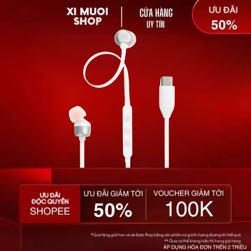 Tai Nghe JBL TUNE 310C Loại Cáp Type-C, Có Mic Và Điều Khiển Dây, Âm Thanh Bass Trầm