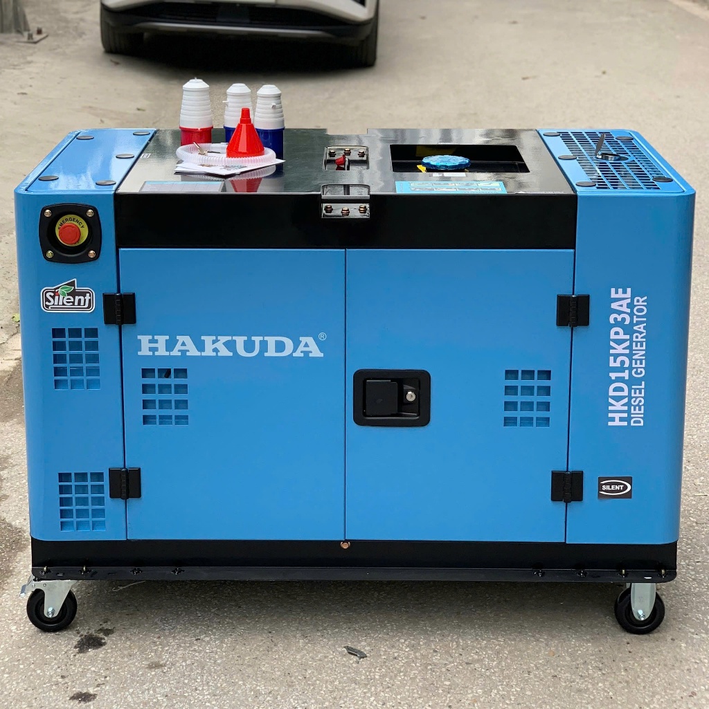Máy Phát Điện Chạy Dầu 15KW Hakuda HKD15KP3AE 3 Pha Siêu Cách Âm