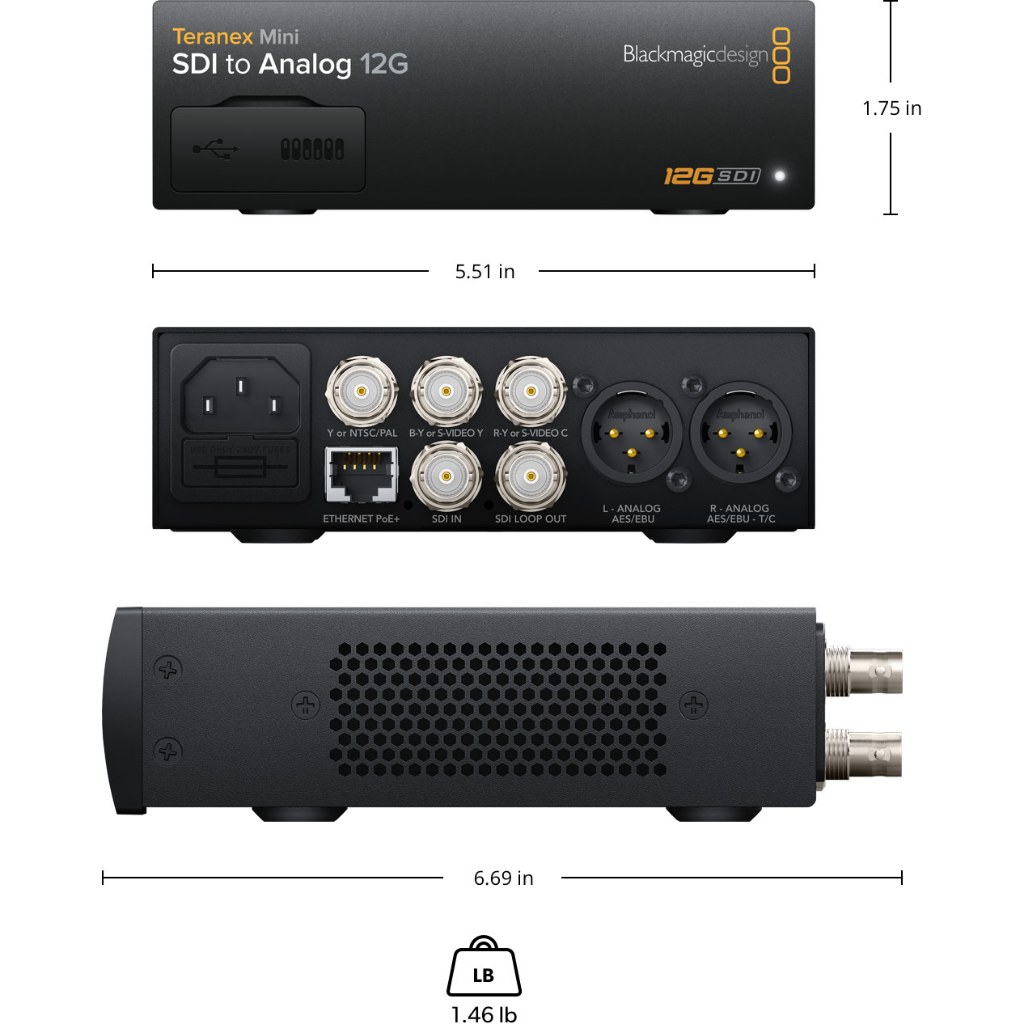 Bộ chuyển đổi giao diện video Teranex Mini-HDMI to SDI 12G