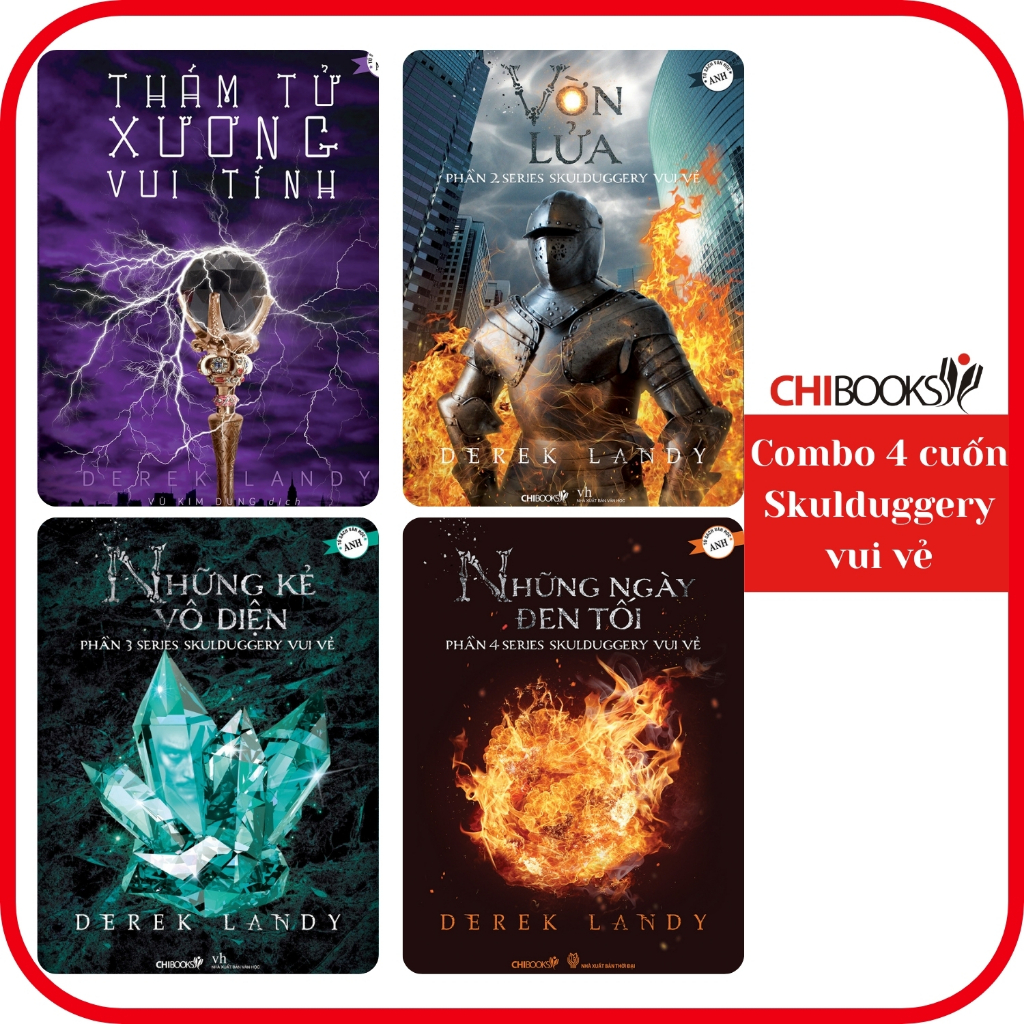Sách: Combo 4 cuốn Skulduggery vui vẻ