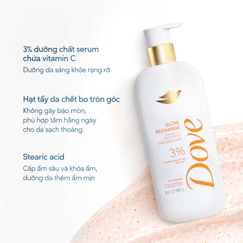 Sữa tắm Dove Vitamin C dưỡng sáng da - Glow Recharge 547ml | BigBuy360 - bigbuy360.vn