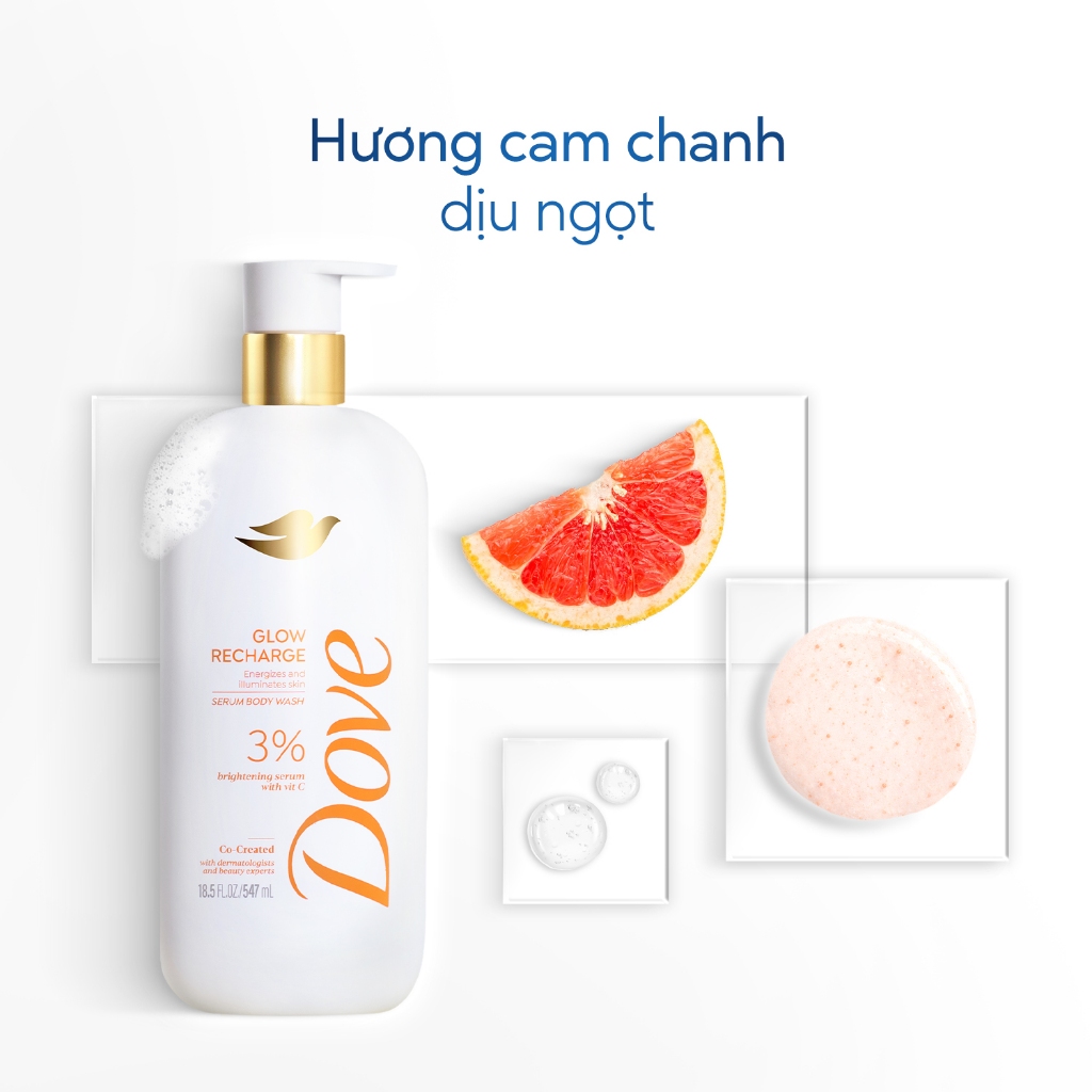 Sữa tắm Dove Vitamin C dưỡng sáng da - Glow Recharge 547ml | BigBuy360 - bigbuy360.vn