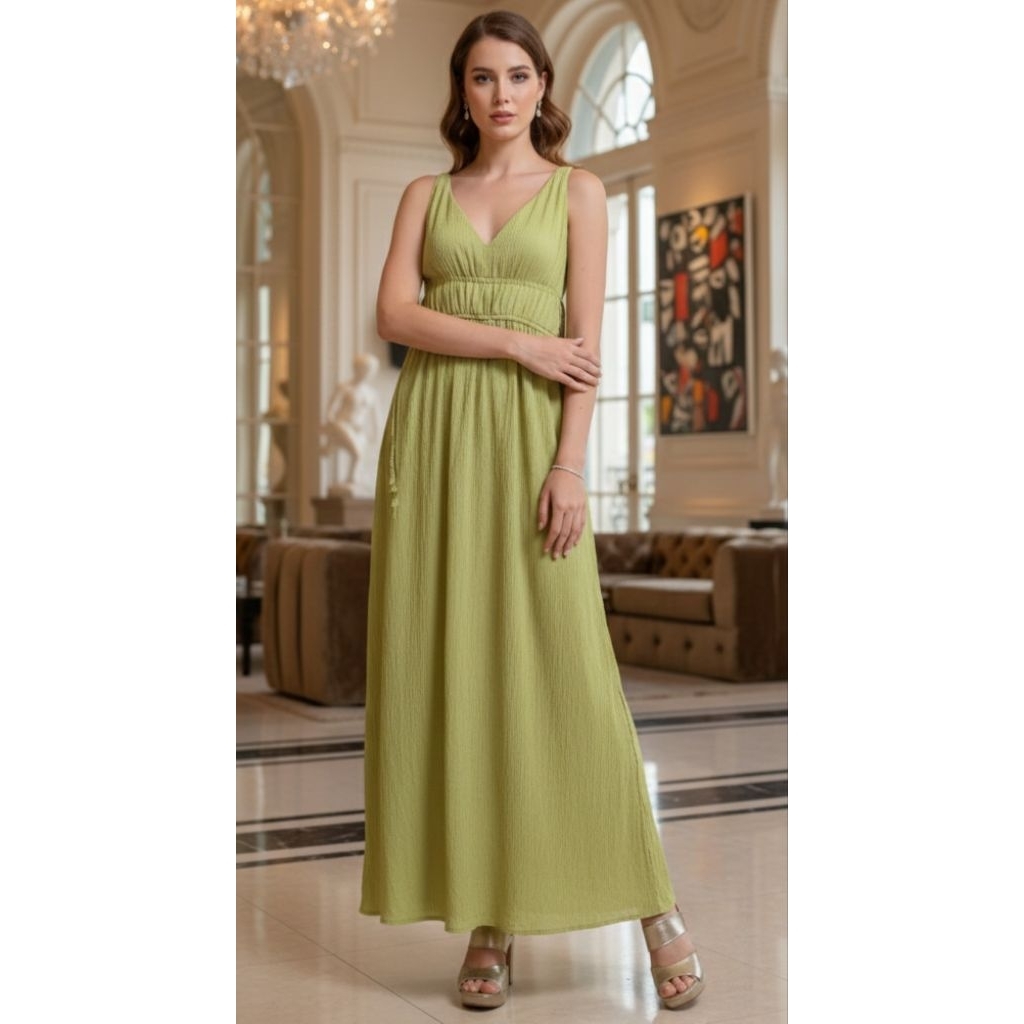 Đầm hai dây vnxk dư TAYLO size M(85-90,E75-80)