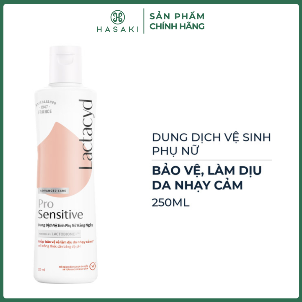 [DAILY] Dung Dịch Vệ Sinh Phụ Nữ Lactacyd Cho Da Nhạy Cảm 250ml Pro Sensitive 250ml Hasaki Sản Phẩm 
