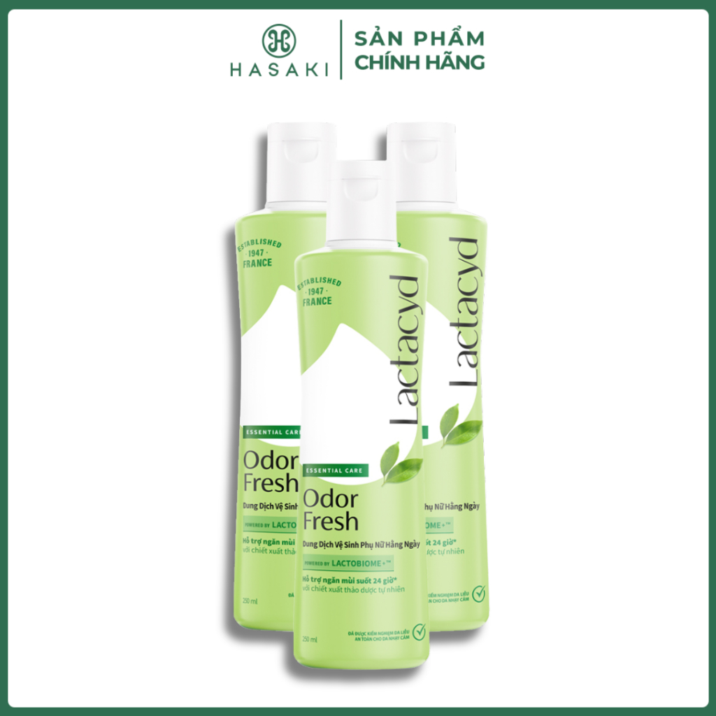 Combo 3 Dung Dịch Vệ Sinh Phụ Nữ Lactacyd Ngăn Mùi 24H 250ml Odor Fresh Hasaki Sản Phẩm Chính Hãng