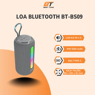 Loa Bluetooth Không Dây 5.3 BT-BS09 - Công Suất 13W, Bass Mạnh, Đèn LED, Âm Thanh Sống Động