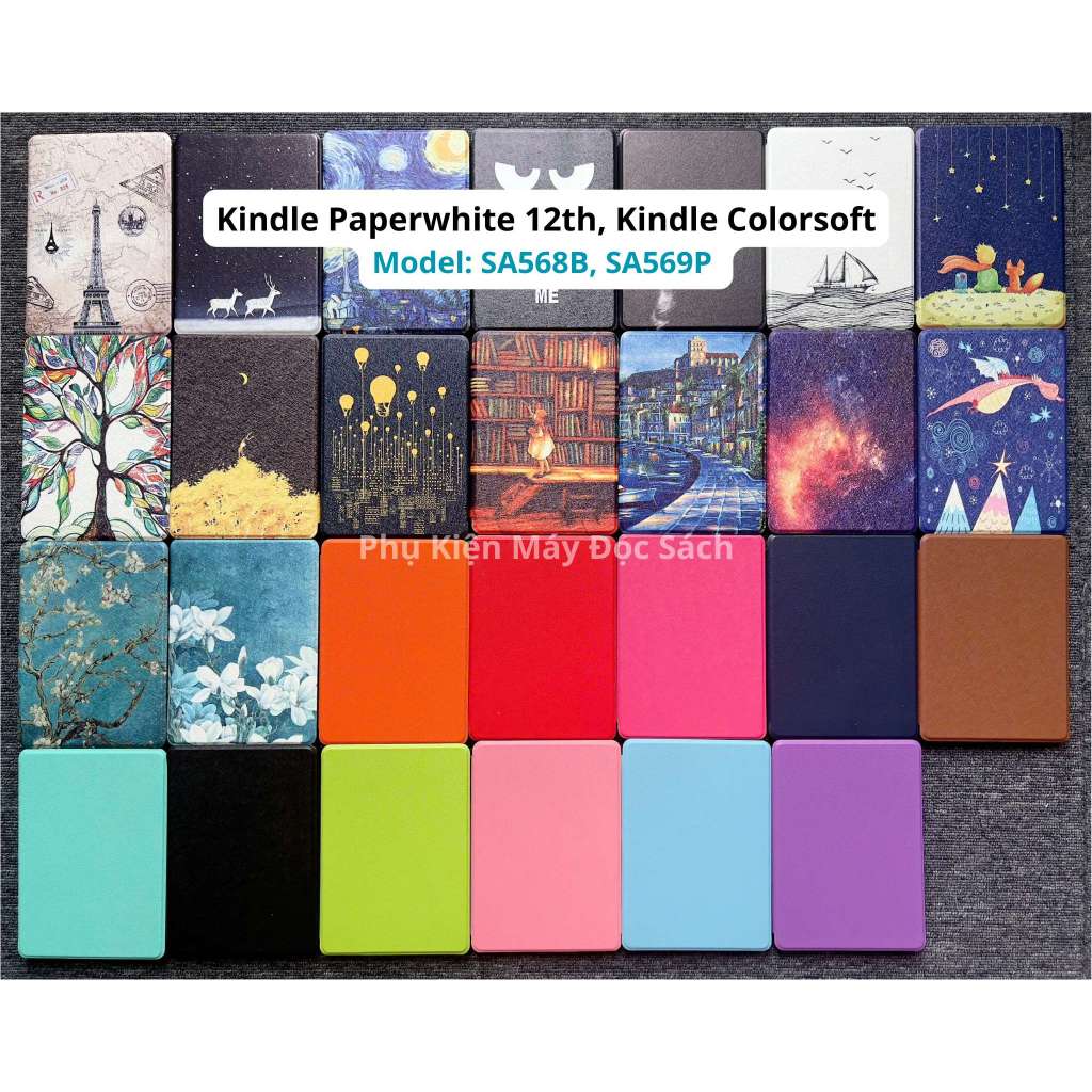 Bao Da Cover Kindle Paperwhite 12th, Kindle Colorsoft (Model SA568B, SA569P), Case Kindle Paperwhite