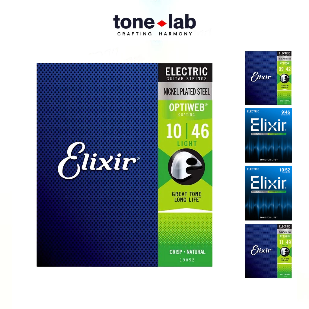 [Tone Lab] [HCM] Dây đàn Guitar Điện Elixir 19002 19027 19052 19077 Optiweb 9-42 9-46 10-46 10-52