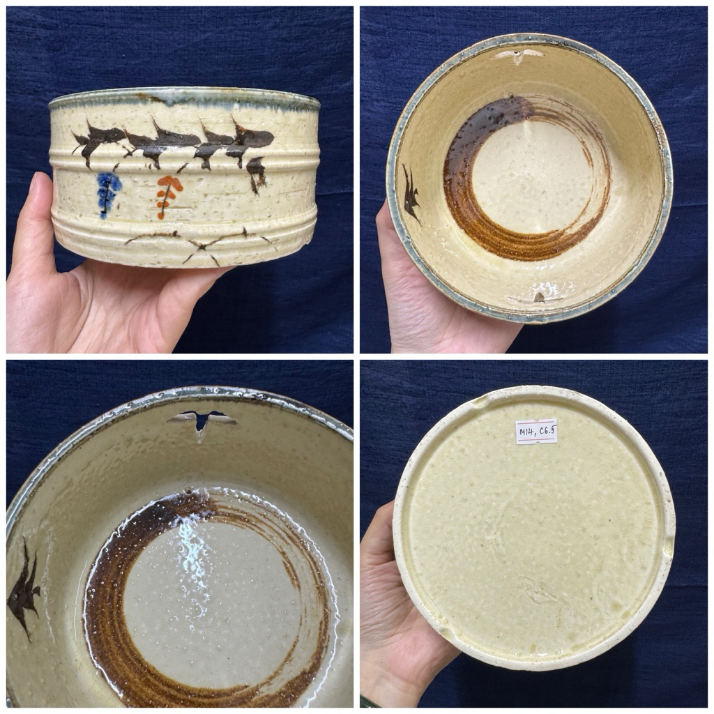 [Gốm Nhật] Ikebana/ bình hoa tròn đơn giản