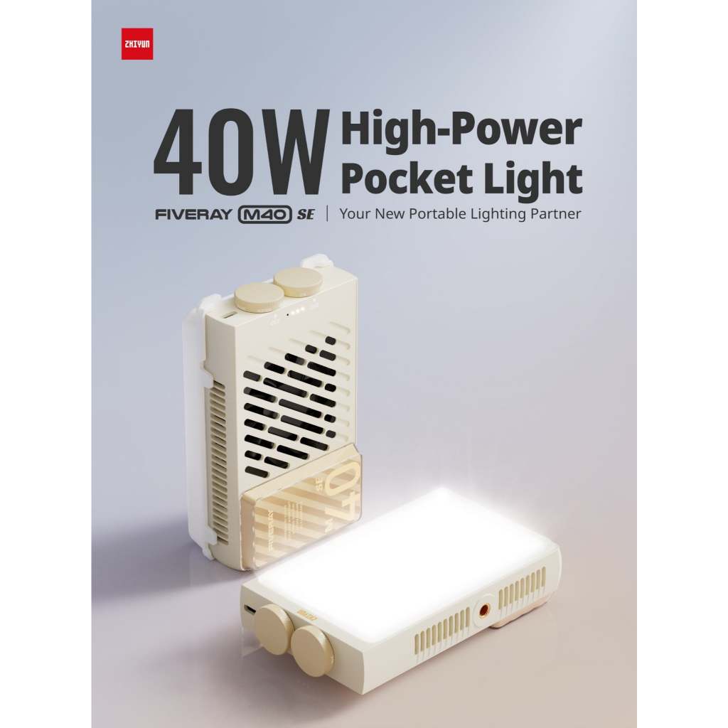 Combo Đèn LED Zhiyun M40 - Hàng chính hãng - M40 SE Combo