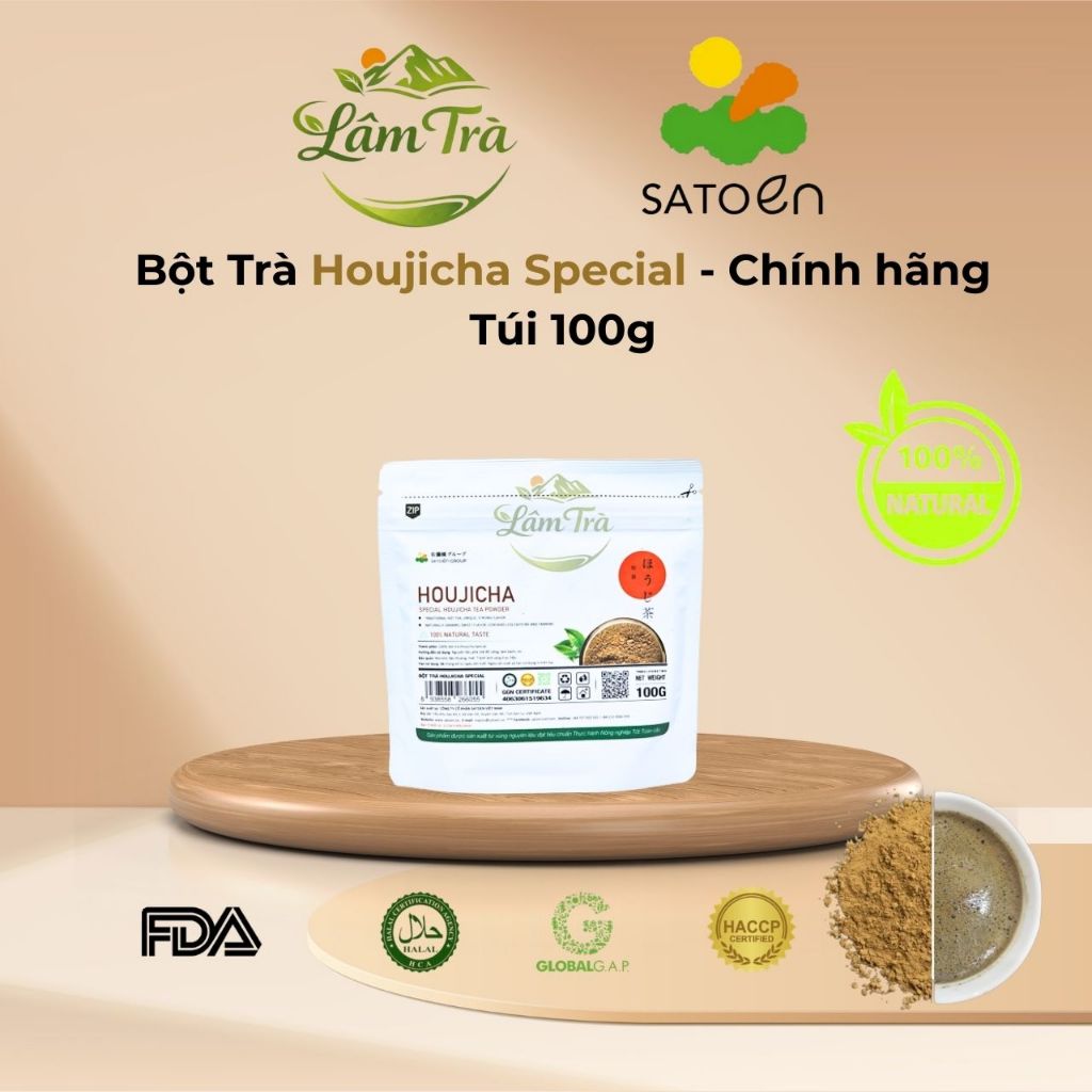 Bột Trà Satoen Houjicha Special - Túi 100g