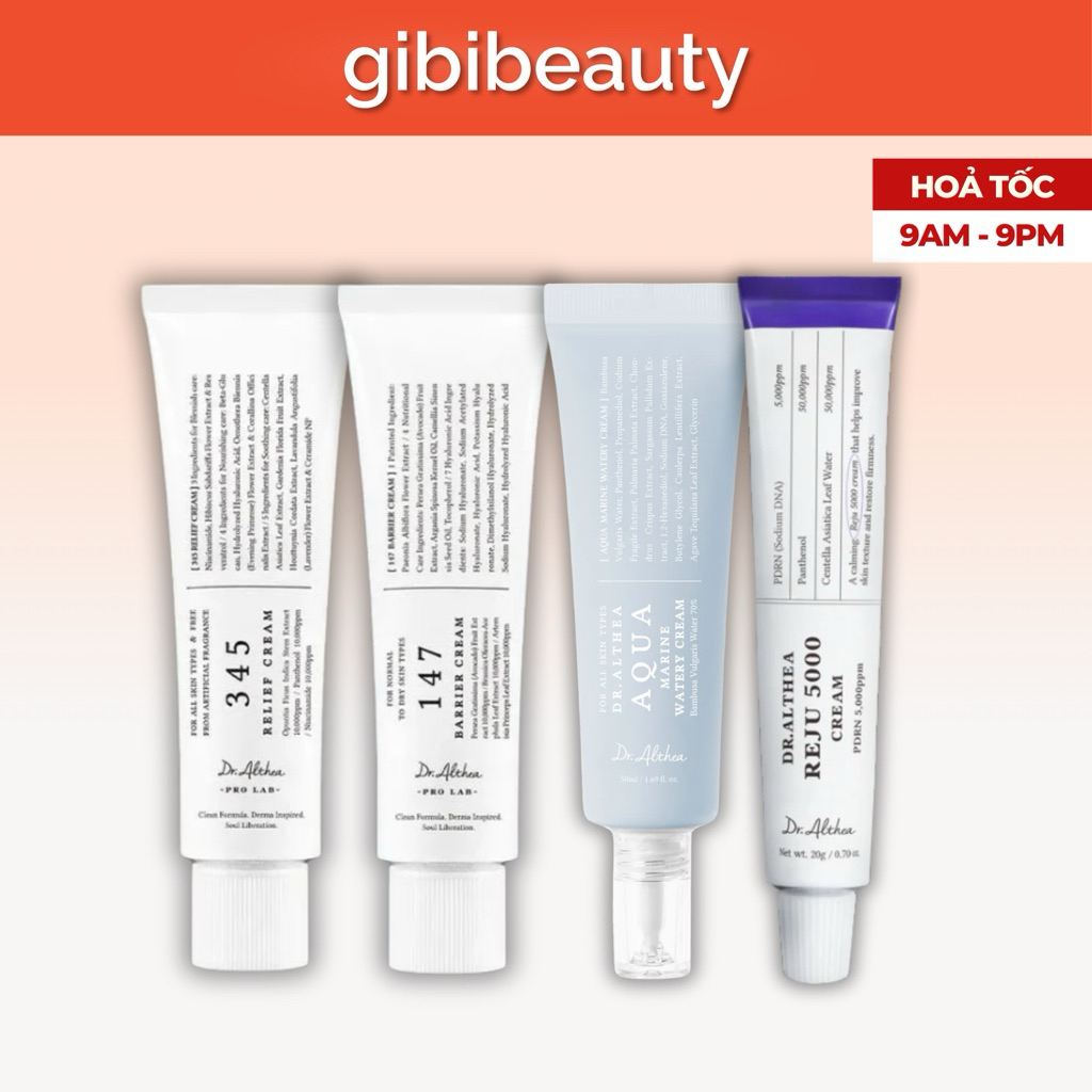 Kem dưỡng DR.ALTHEA 50ml (147 Barrier Cream/ 345 Relief Cream/ Aqua Marine/ Reju 5000)