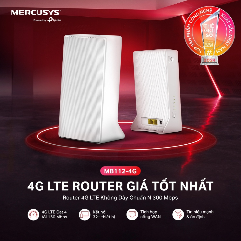 Bộ phát Wifi 4G LTE Mercusys MB112-4G