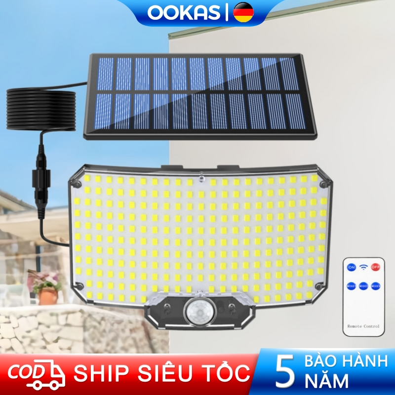 OOKAS LED Đèn năng lượng mặt trời ngoài trời, ip67 đèn sân vườn ngoài trời Nó,Cảm biến tự động Đèn