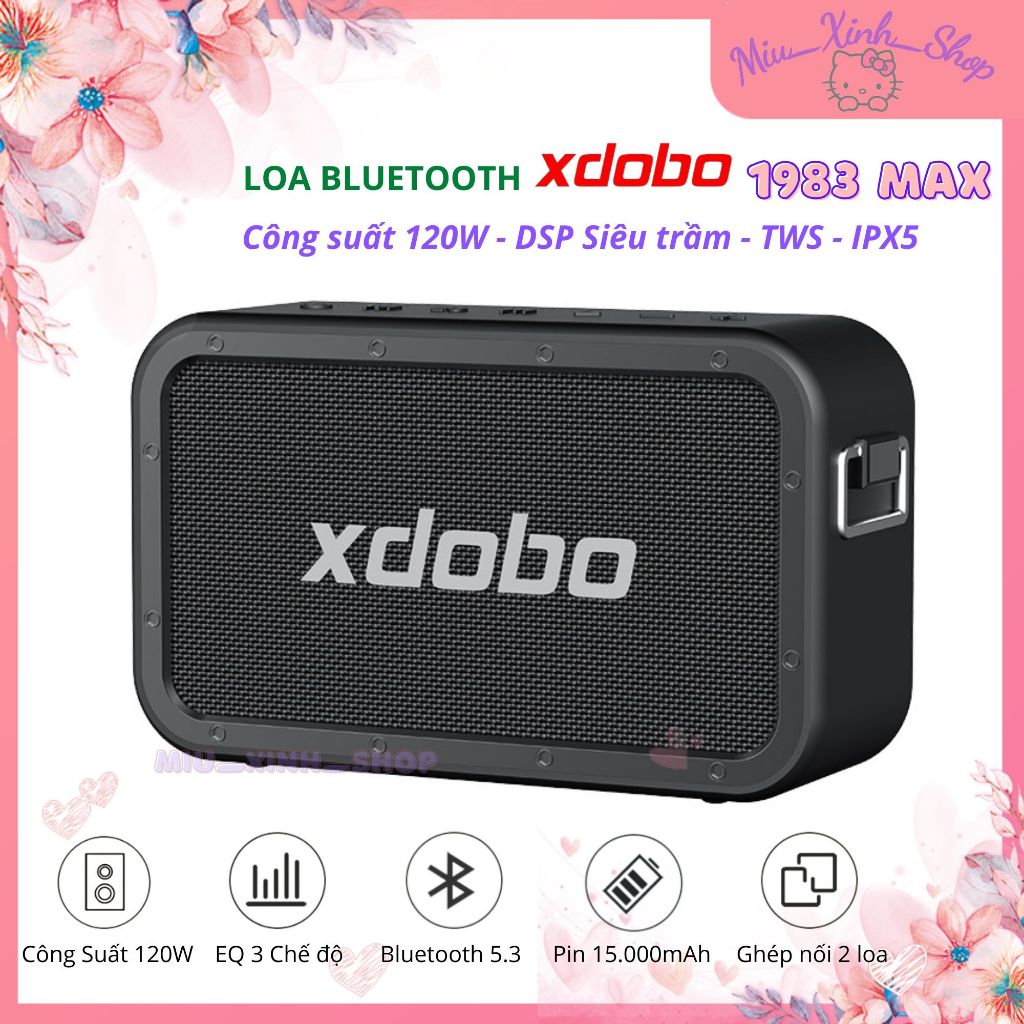 ★Chính hãng★ Loa Bluetooth Xdobo 1983 Max 120W Bản nâng cấp của Xdobo Wake 1983,1983 Plus, X8 Plus, 
