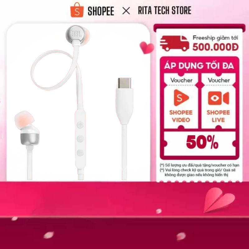 Tai Nghe JBL TUNE 310C Loại Cáp Type-C, Có Mic Và Điều Khiển Dây, Chất Lượng Cao
