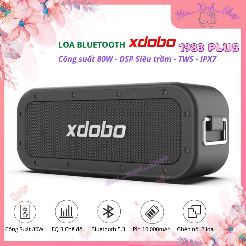 ★Chính hãng★ Loa Bluetooth Xdobo 1983 Plus 80W Siêu Trầm - DSP - TWS bản nâng cấp của Xdobo Wake 198