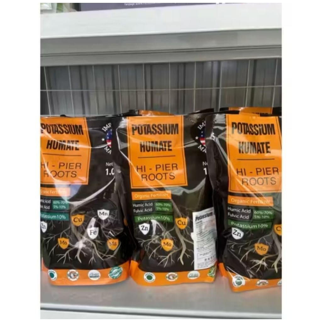 Combo 3 gói Phân Bón hữu cơ Potassium Humate Roots (túi 1kg). Humic
